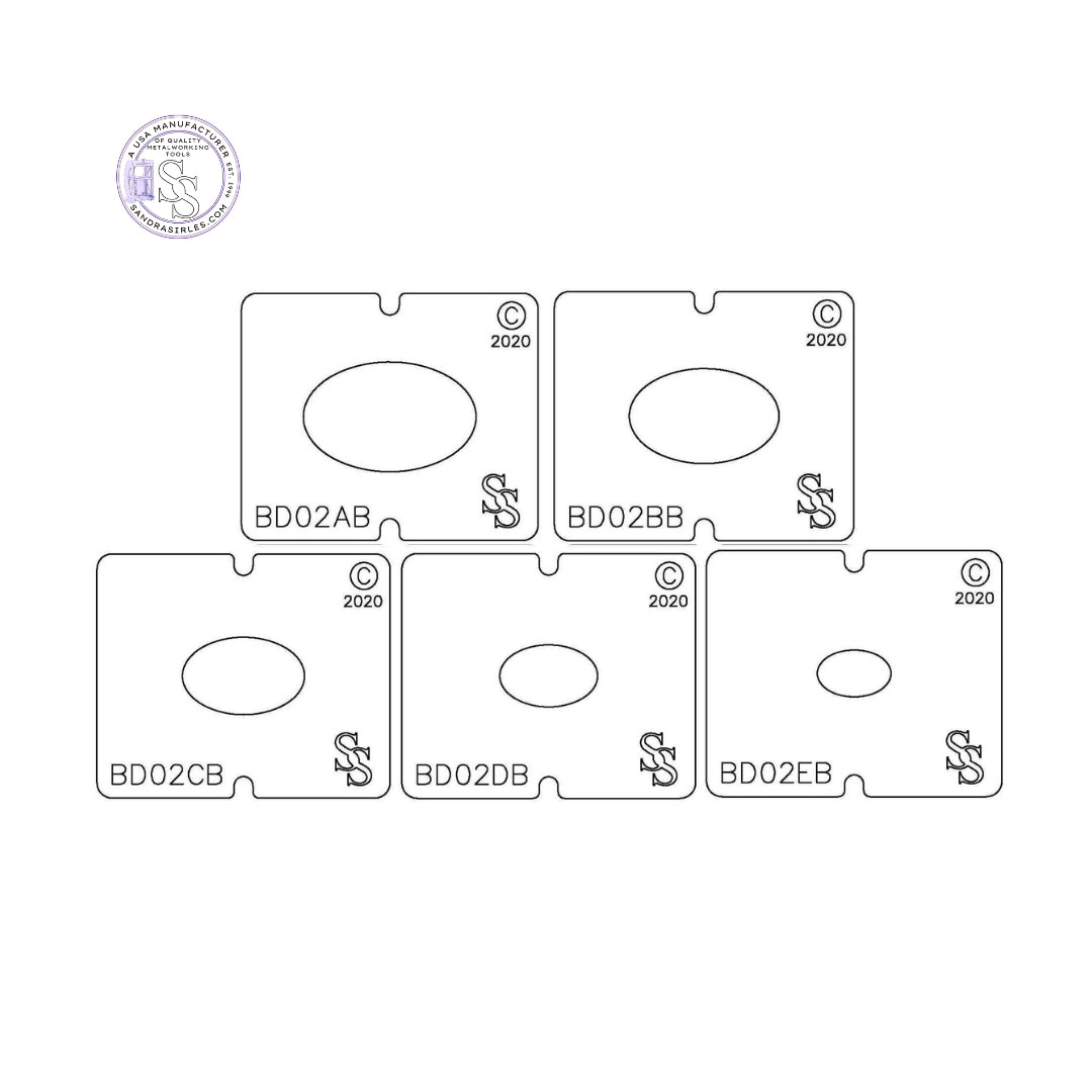 SS BLANKING DIE 3 PIECE SET BD02 OVAL